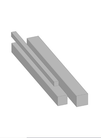 Vierkantstaal massief 10 x 10 mm, 6 m Gegalvaniseerd image