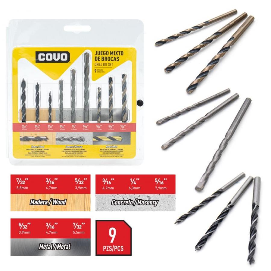 9PCS DRILL BIT SET/CV-DB-3/COVO image
