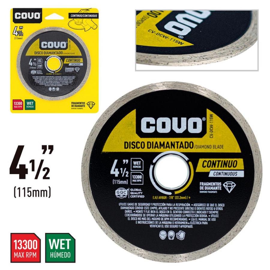 CONTINUOUS DIAMOND DISC 4-1/2/CV-DCW-115W/COVO image